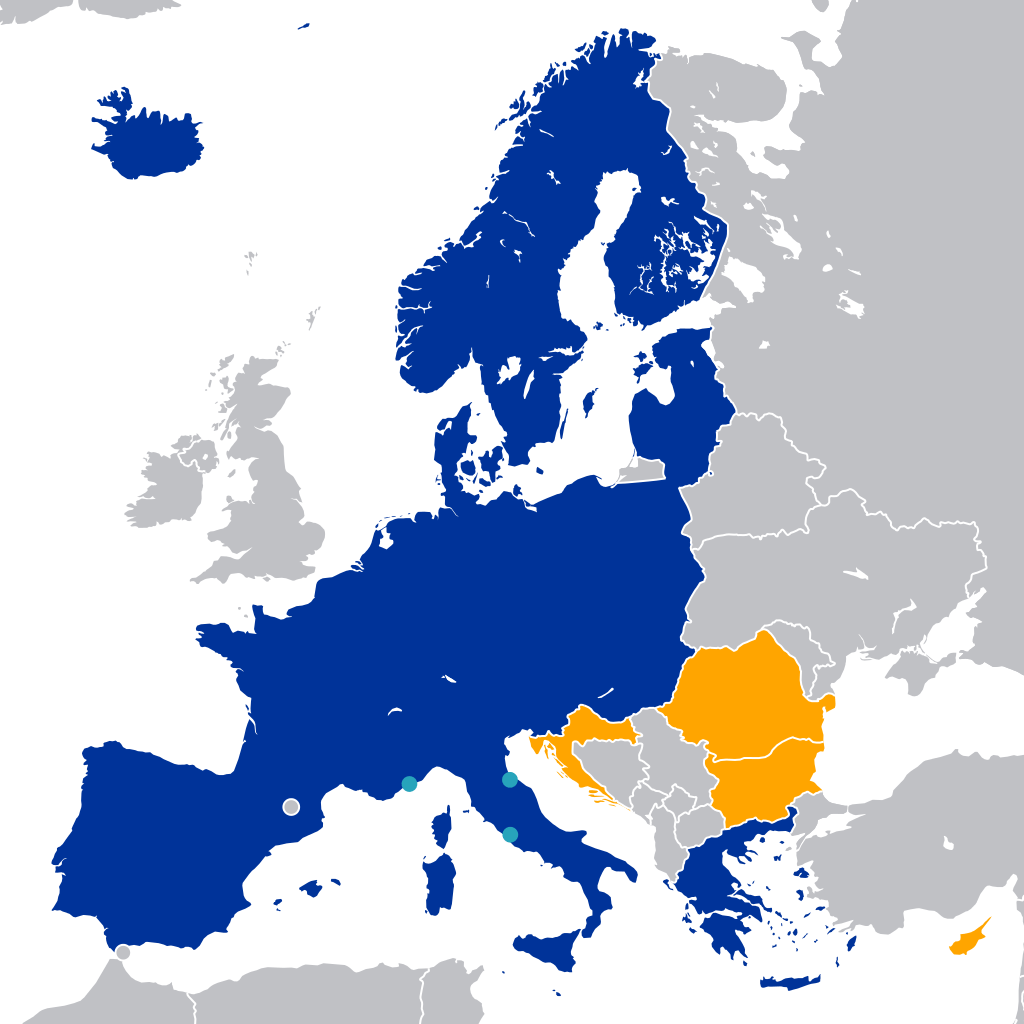 Schengen Area Map