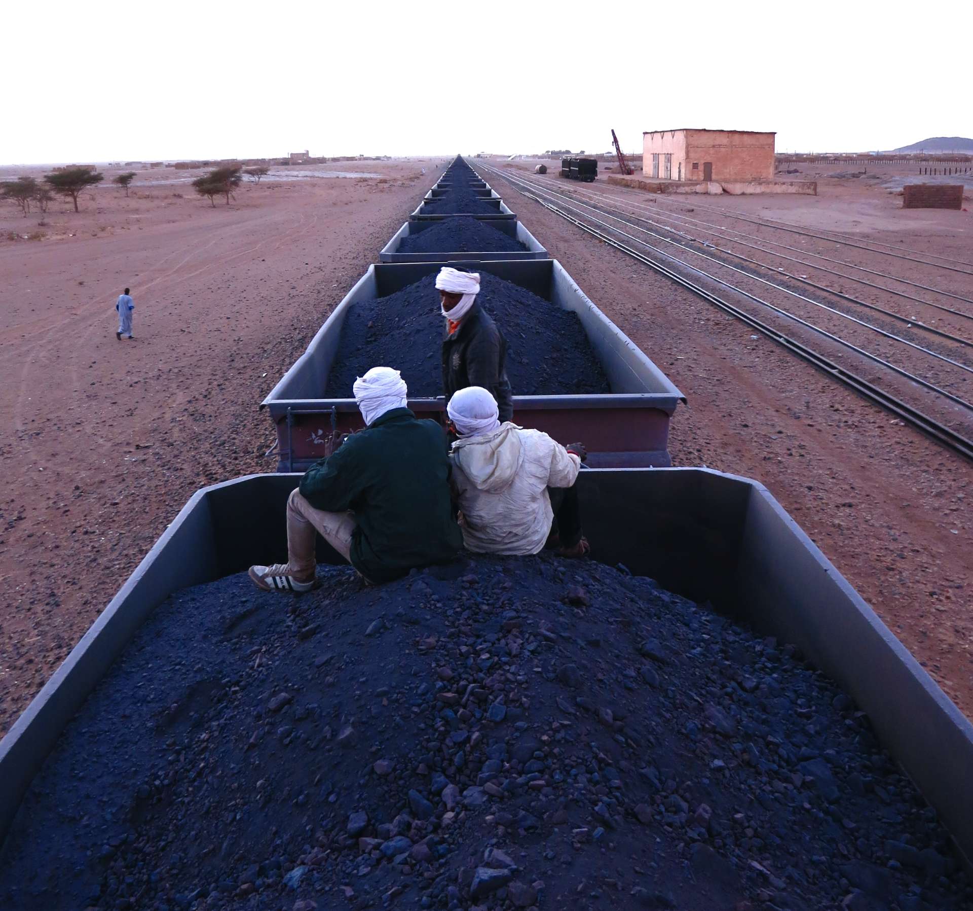 atop iron ore train Mauritania _ c Elliott